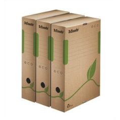 Archiváló doboz A4, 80/100 mm, ESSELTE Eco, karton, barna