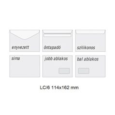 LC/6 öntapadós jobb ablakos, 35x90mm, 1000 db-os