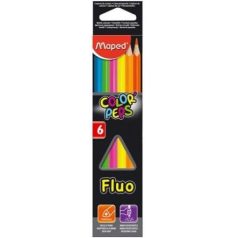   MAPED Color'Peps Fluo neon háromszögletű 6db-os színes ceruza készlet