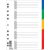 Elválasztó A4, 5/10 lap, PP, 11 lefűzőlyukú, színes