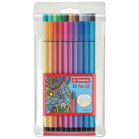 STABILO Pen 68 vízbázisú, 1 mm, filckészlet