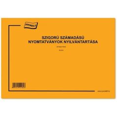   Szigorú számadású nyilvántartó DE.916 füzet A/4, 25 lapos, fekvő