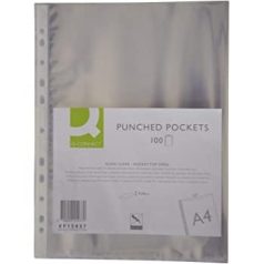   Lefűzhető A4, 120mic Q-CONNECT KF00423, narancsos, 100 db-os