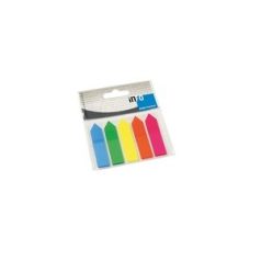   Öntapadós műanyag jelölőcímke 12x50mm, 5x25 lap, színes nyilak