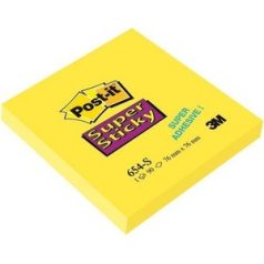   3M POST-IT SUPER STICKY öntapadó jegyzettömb 76x76mm, 90/350 lap, sárga