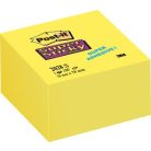 3M POST-IT SUPER STICKY öntapadó jegyzettömb 76x76mm, 90/350 lap, sárga