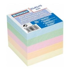   Kockatömb 83x83x75mm, DONAU, nem ragasztott, 600 lap, fehér/színes