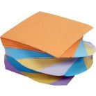 Kockatömb 90x90x50mm, csavart, fején ragasztott, fehér/színes