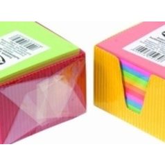 Kockatömb 85x85mm, 1000 lap, papír dobozos, fehér/színes