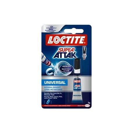 Pillanatragasztó 3g, HENKEL Loctite Super Attak Universal