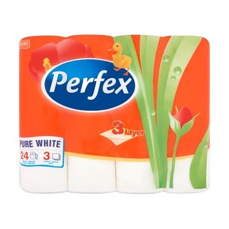 Perfex Pure White toalettpapír 3 rétegű 24 tekercs